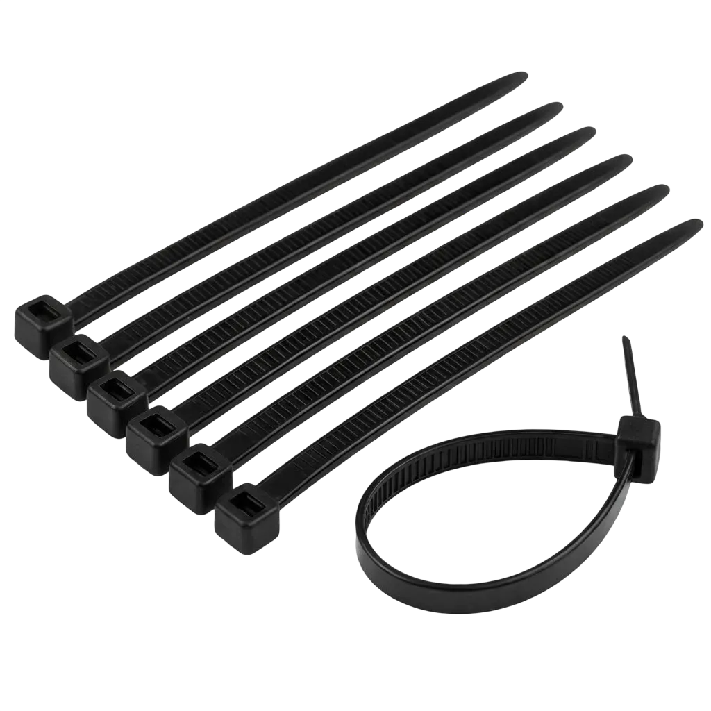 Abraçadeira de Nylon Heavy Duty 7,0x370mm Preta com Proteção UV Poliamida 6.6 - Pacote com 50 Unidades