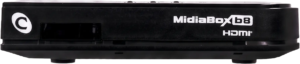 Receptor de TV via Satélite Century MidiaBox B8 HDTV DVB-S2X H.265 SAT HD Regional Banda Ku e C Full HD 1080p