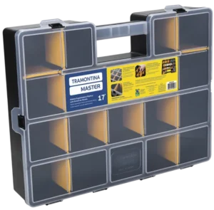 Maleta Plástica Organizadora 17" Tramontina Master com Divisórias Móveis e Travas Duplas - Ref. 43805/017