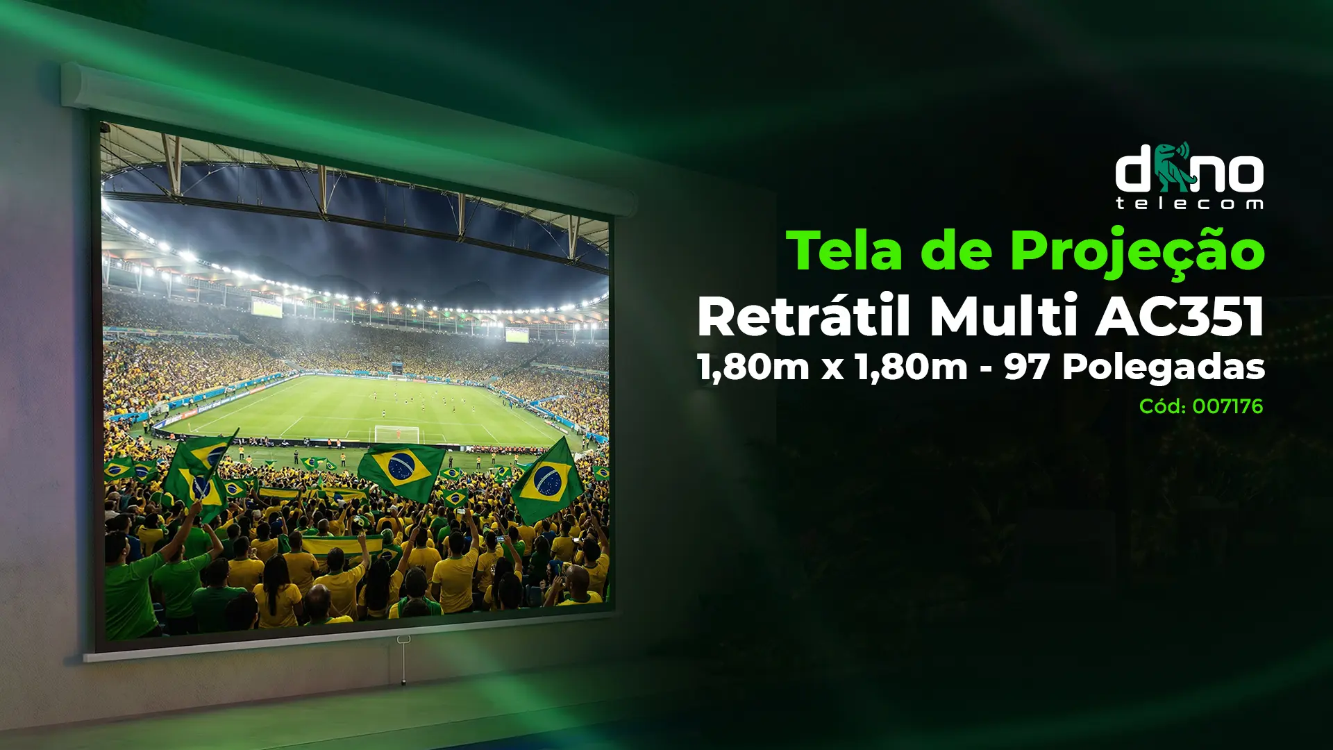 Tela de Projeção Retrátil Copa do Mundo