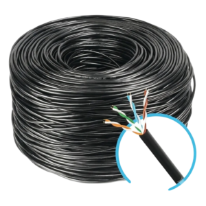 Cabo de Rede LAN Expert Turbo Link CAT5E UTP 100% Cobre Preto - Caixa 305m