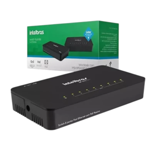 Switch Intelbras SF 800 Q+ 8 Portas Fast Ethernet 10/100 Mbps QoS PoE Passivo LAN1