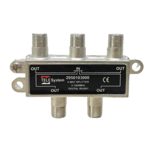 Tomada TAP Acoplador de Passagem RF 4 Saídas 16dB Tele System 5-1000 MHz 1 GHz Blindada Solder Back