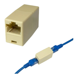 Emenda Conector Linear RJ45 Fêmea x Fêmea 8P8C Cat5e Profissional 033-4545