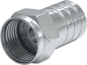 Conector F de Crimpagem para Cabo RG-59 com Ilhós Metálico