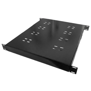 Bandeja Fixa para Rack 19 Pol BBK 1U x 500mm 4 Pontos de Fixacao Perfurada Preta